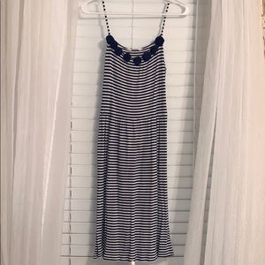 Striped midi dress